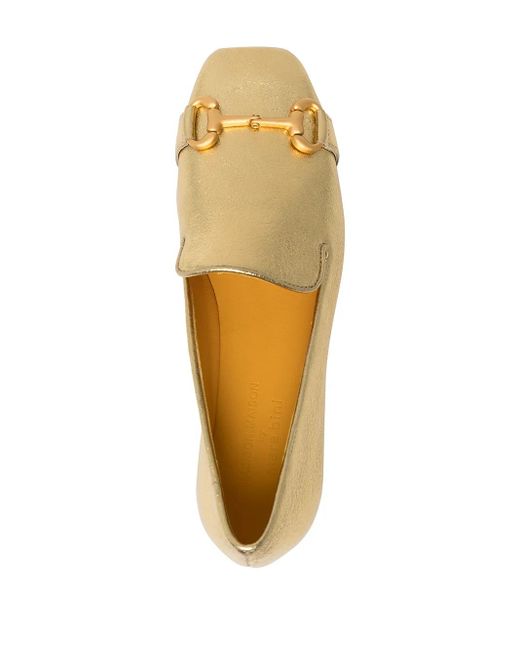 Madison Maison Natural Square-Toe Horsebit Loafers