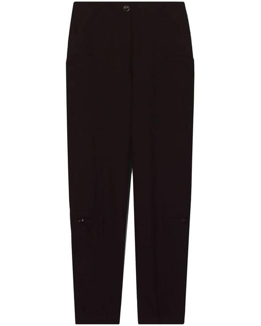 Proenza Schouler Black Tapered Pocket-Detail Trousers