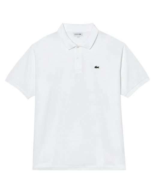 メンズ Lacoste アップリケ ポロシャツ White