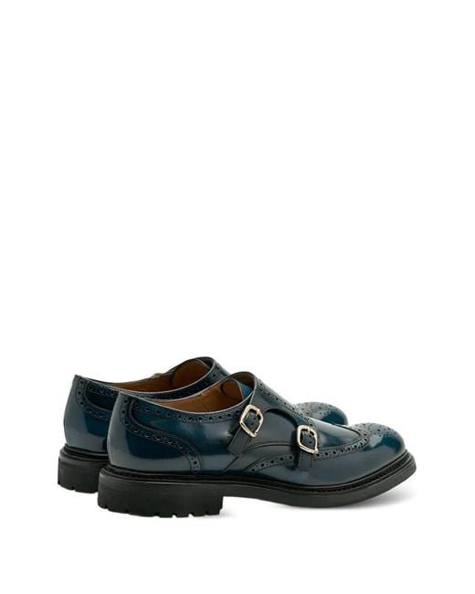 Lottusse Blue Walton Brogue Monk Shoes