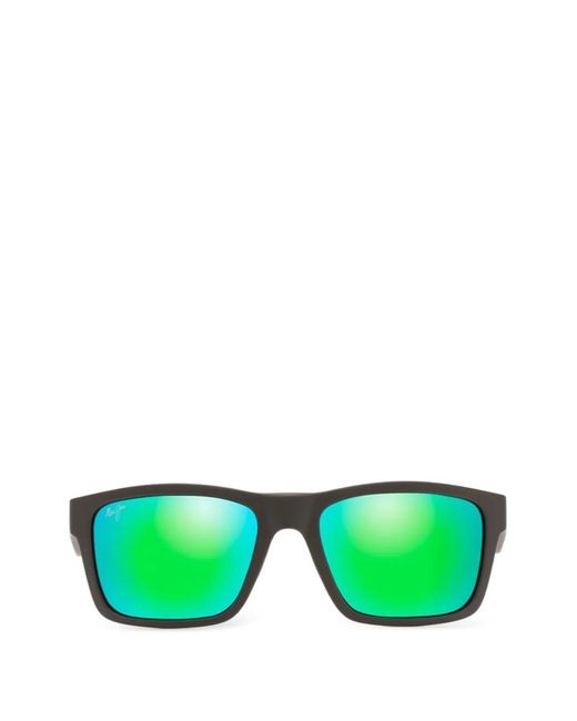 Maui Jim Green Rectangle-Frame Sunglasses