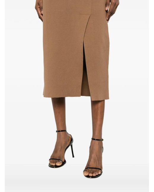 AROVESCIO Brown Midi Skirt