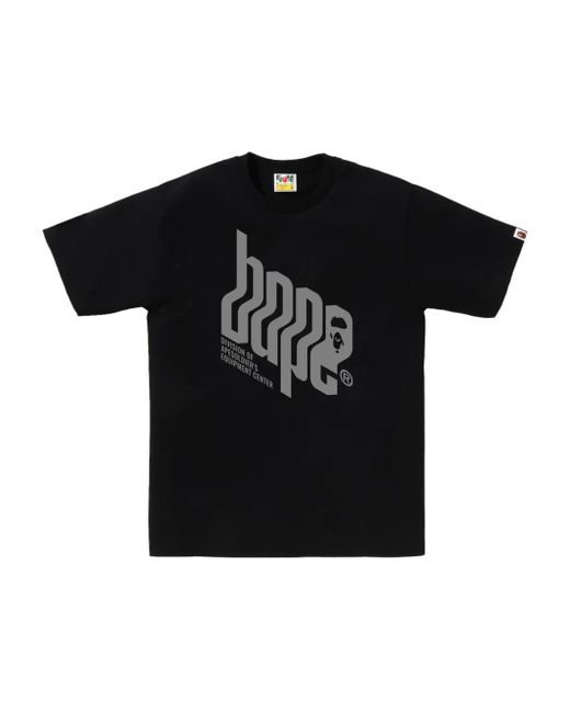 A Bathing Ape Black Graphic-Print T-Shirt for men