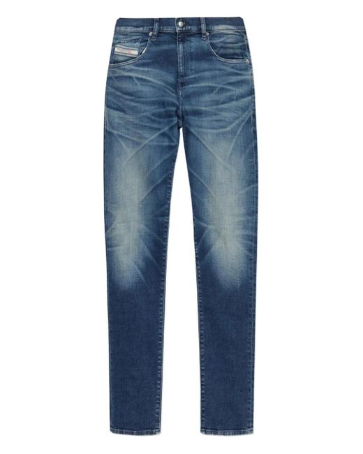 Jeans D-Strukt Con Effetto Sfumato di DIESEL in Blue da Uomo