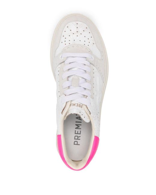 Premiata Quinn Leren Sneakers in het White
