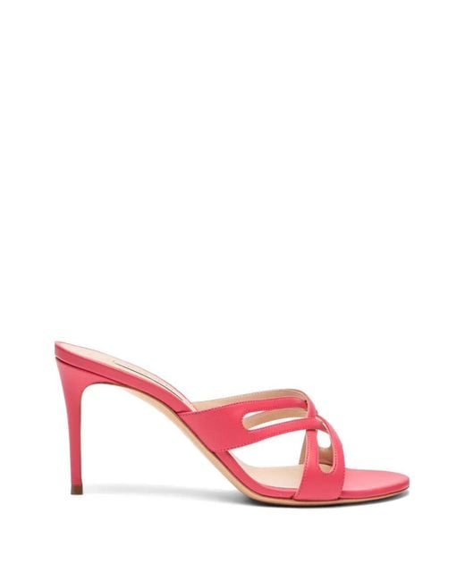 Casadei Pink Julia Cut-Out Sandals