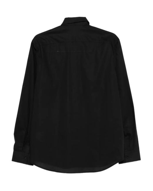 Karl Lagerfeld Black Logo-Patch Shirt for men
