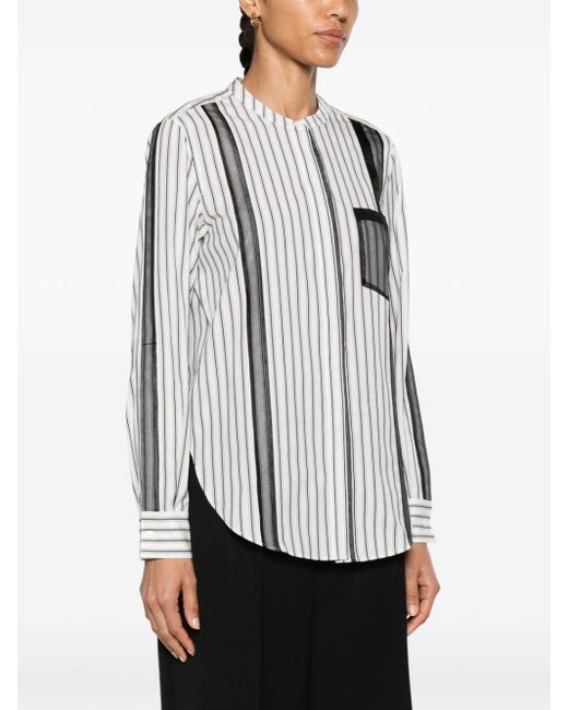 3.1 Phillip Lim White Halo-stripe Cotton Shirt