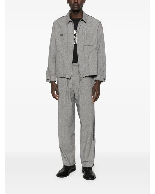 Undercover Gray Surchemise À Fermeture Zippée for men