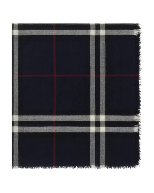 Burberry Black Checkered Scarf