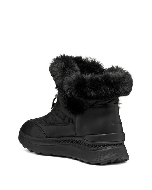 Geox Black Spherica Actif X2 Abx Quilted Boots