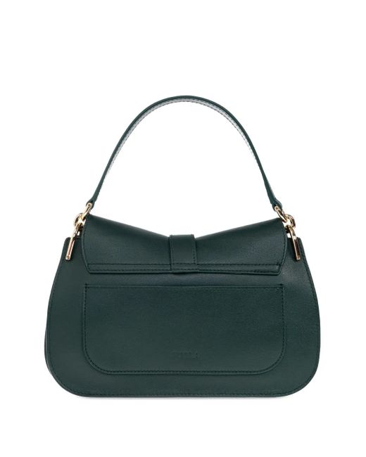 Furla Green Buckle-Fastening Top-Handle Bag