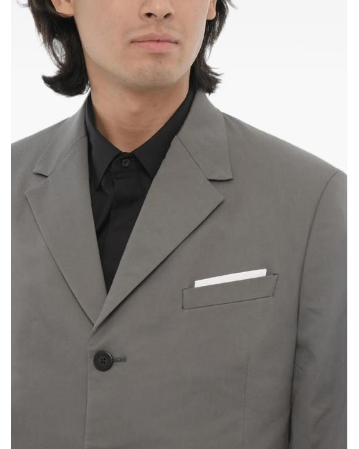 Neil Barrett Gray Single-Breasted Flap-Pocket Jacket for men