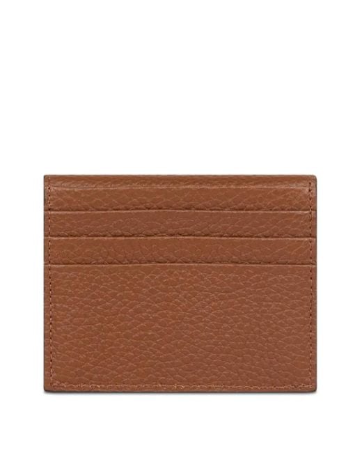 Etro Brown Tumbled-Leather Card Holder