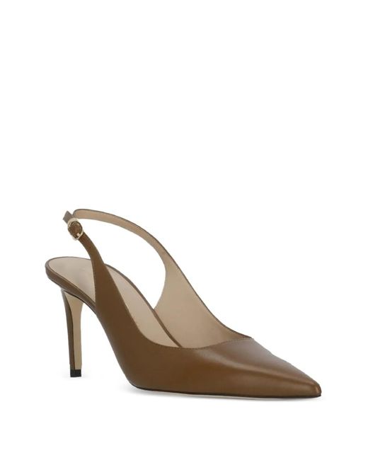 Stuart Weitzman Brown Power Slingback Pumps