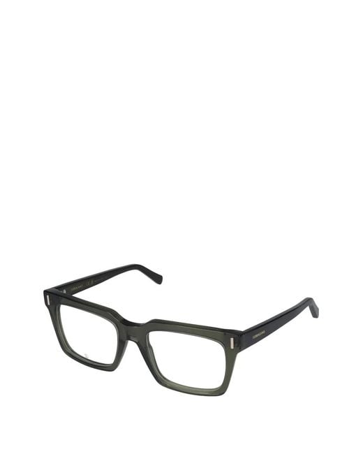 Ferragamo Black Square Frame Glasses