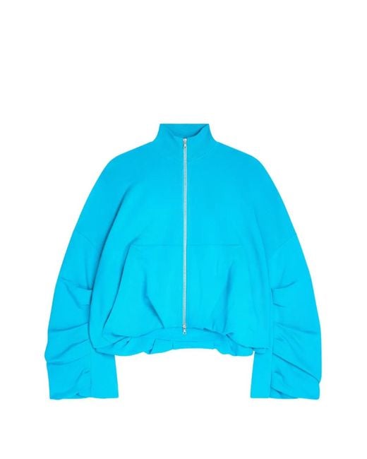 Dries Van Noten Blue Draped Jersey Jacket