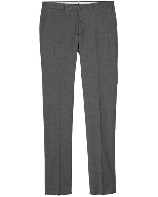 PT Torino Gray Mélange Tailored Trousers for men