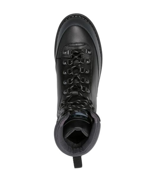 Tommy Hilfiger Black Panelled Leather Boots for men