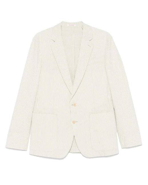 Fursac White Striped Blazer for men