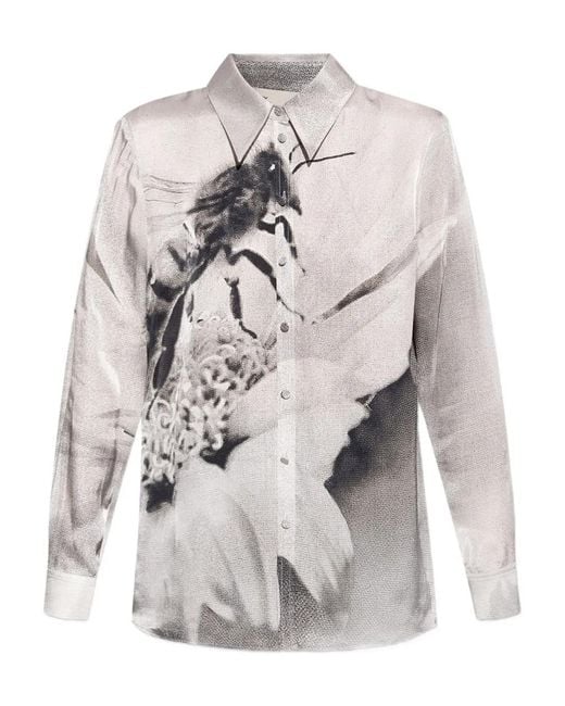 Tory Burch Gray Shirt With Print