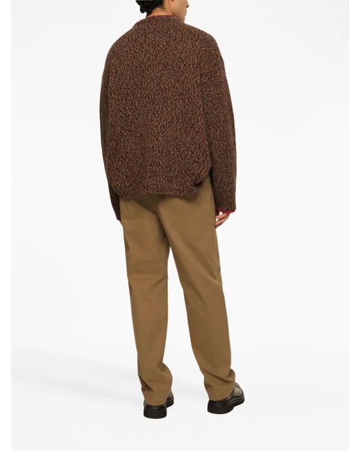 Dolce & Gabbana Natural Straight-Leg Cotton Trousers for men