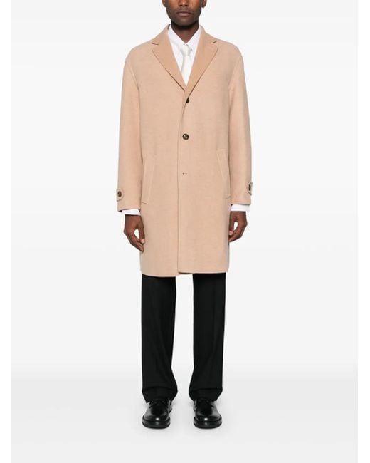 Eleventy Natural Single-Breasted Coat for men