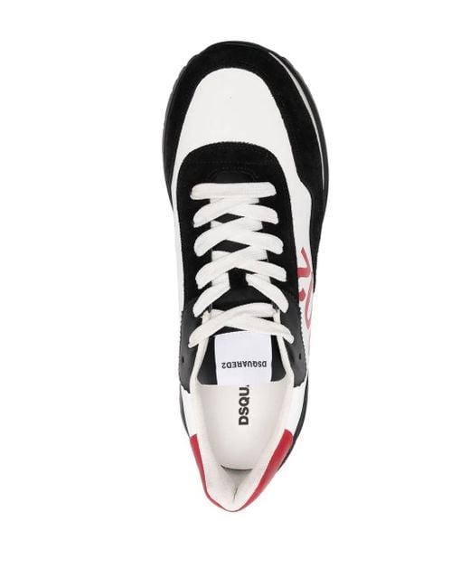 DSquared² White And Black Running Sneakers for men