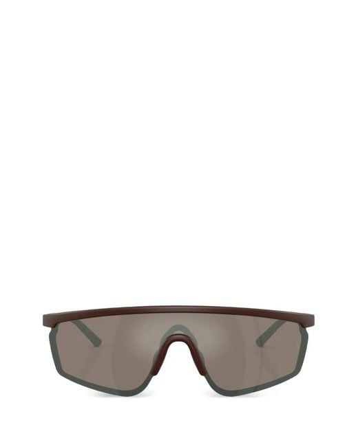 Oliver Peoples Gray R-20 Shield-Frame Sunglasses