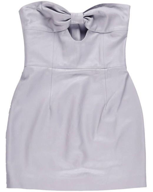Zeynep Arcay Purple Strapless Mini Dress