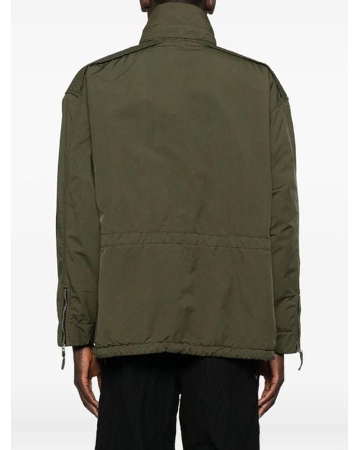 Aspesi Green Zip-Up Flap-Pocket Jacket for men