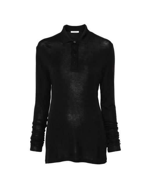 Entire studios Black Buttoned Polo Shirt