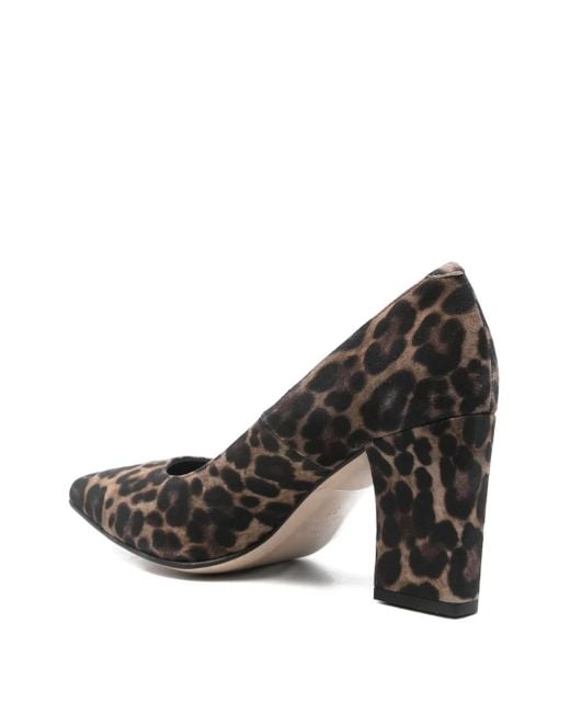 Pedro Miralles Brown Leopard-Print Pointed-Toe Pumps