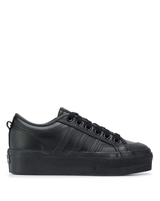 Adidas Black Nizza Platform Sneakers