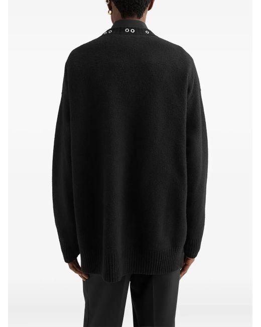 Pull À Détails D'Œillets Jil Sander pour homme en coloris Black