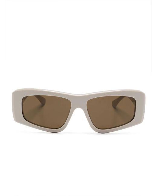 Chloé White Rectangle-Frame Sunglasses