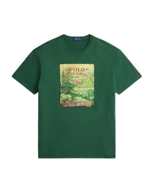Polo Ralph Lauren T-Shirt Met Grafische Print in het Green voor heren