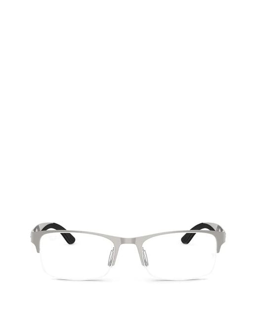 Ray-Ban White Brille Mit Eckigem Gestell