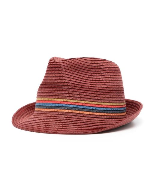 Sombrero Lipodo con detalle de rayas Paul Smith de hombre de color Red