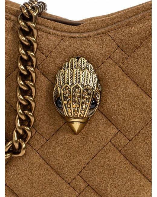 Kurt Geiger Brown Kensington Heart Woven Mini Bag