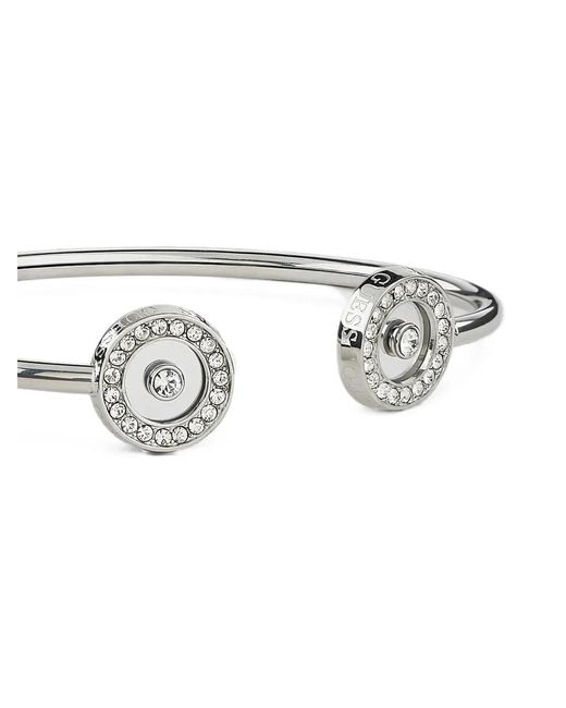 Guess White Pavé Circle Flexi Bangle