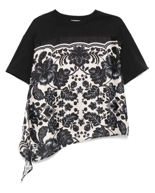 Sandro Black Floral T-Shirt