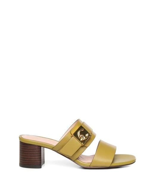 Coccinelle Metallic Logo-Plaque Double-Strap Sandals
