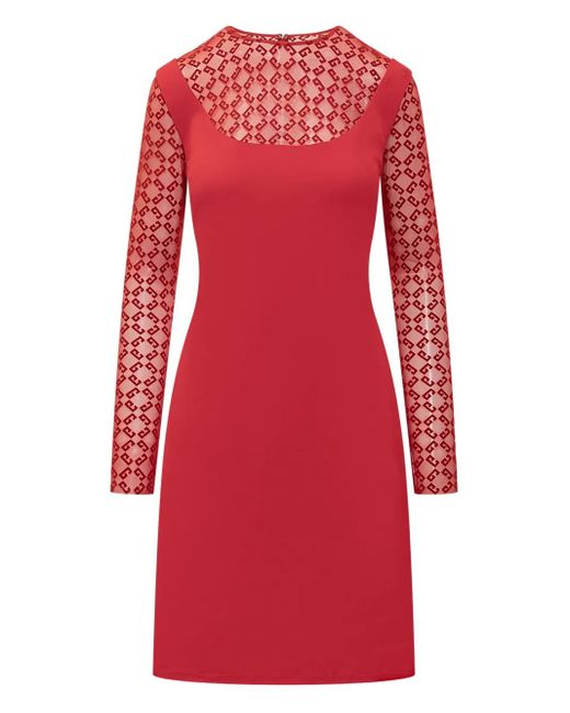 Givenchy Midi-Jurk Met Monogramprint in het Red