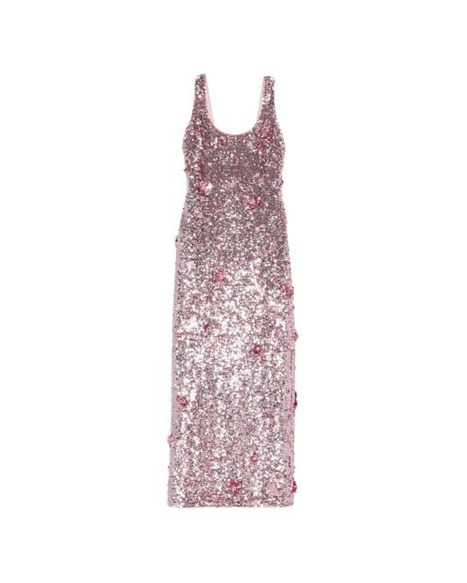 Jonathan Simkhai Sequin-Embellishment Maxi Dress in Pink | Lyst