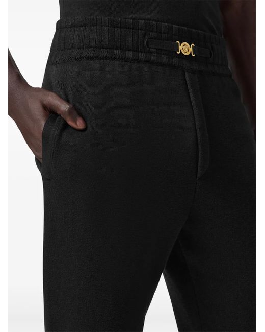 メンズ Versace ニットトラックパンツ Black