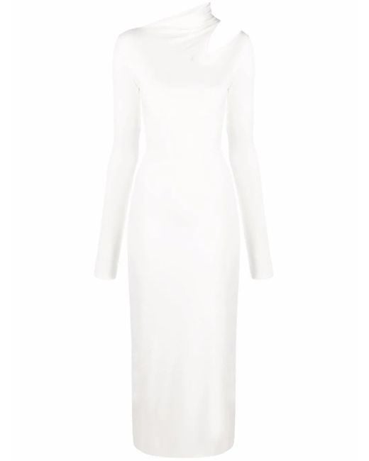 MANURI White Bambina On A Saturday Night Cut-Out Dress