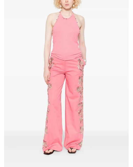 Christopher Esber Pink Straight-Leg Trousers