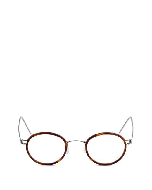 Lindberg Black Lex Round-Frame Glasses