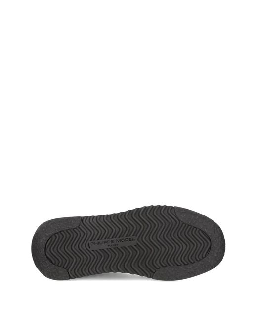 Philippe Model Brown Panelled Sneakers for men